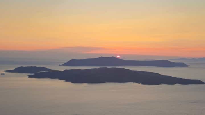 The sunset view at Santo wines.
