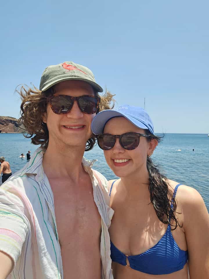 Us a little pink from the sun!