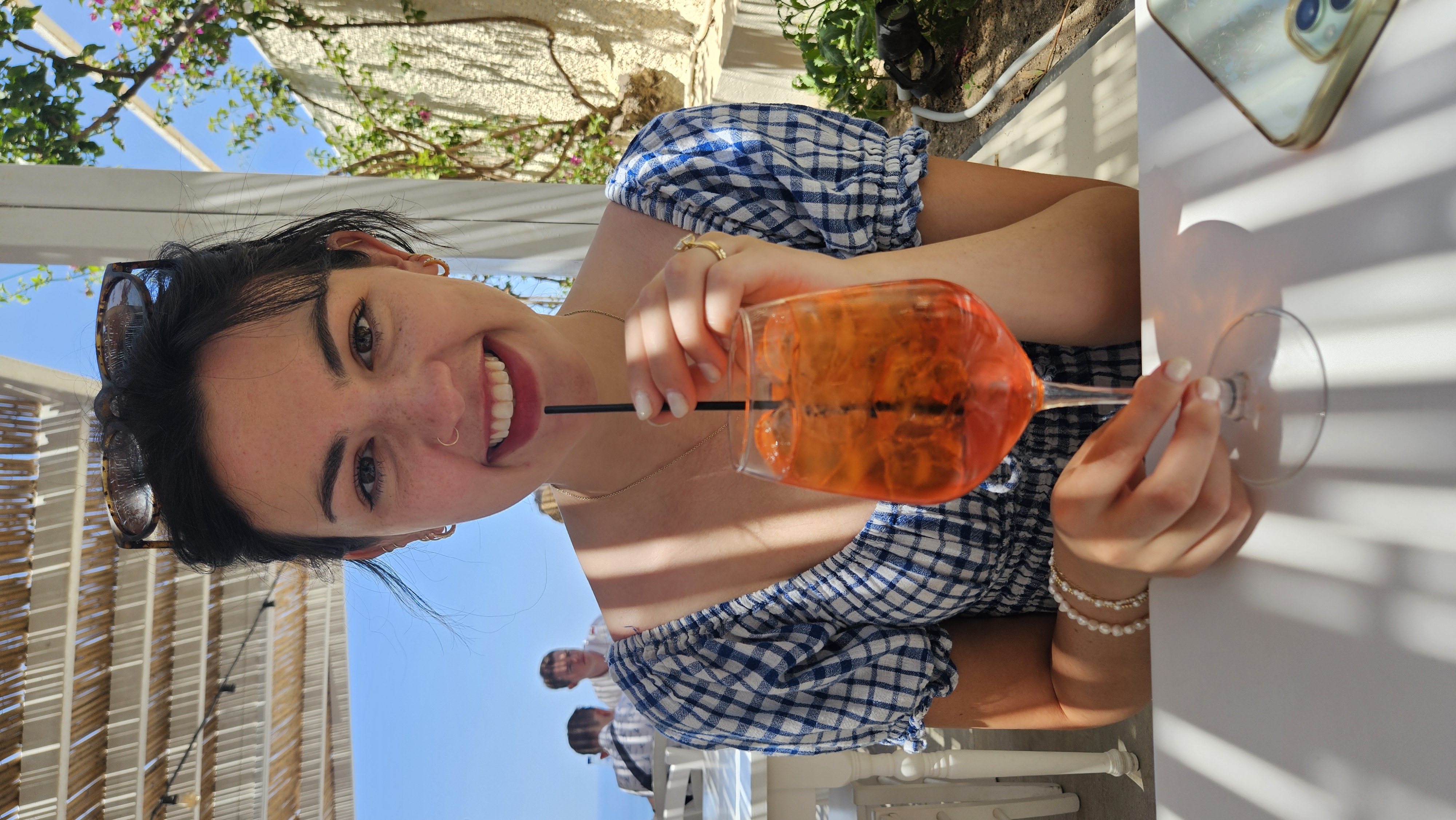 Our first aperol spritz of the trip, at Volkan pizza--which was delicious!