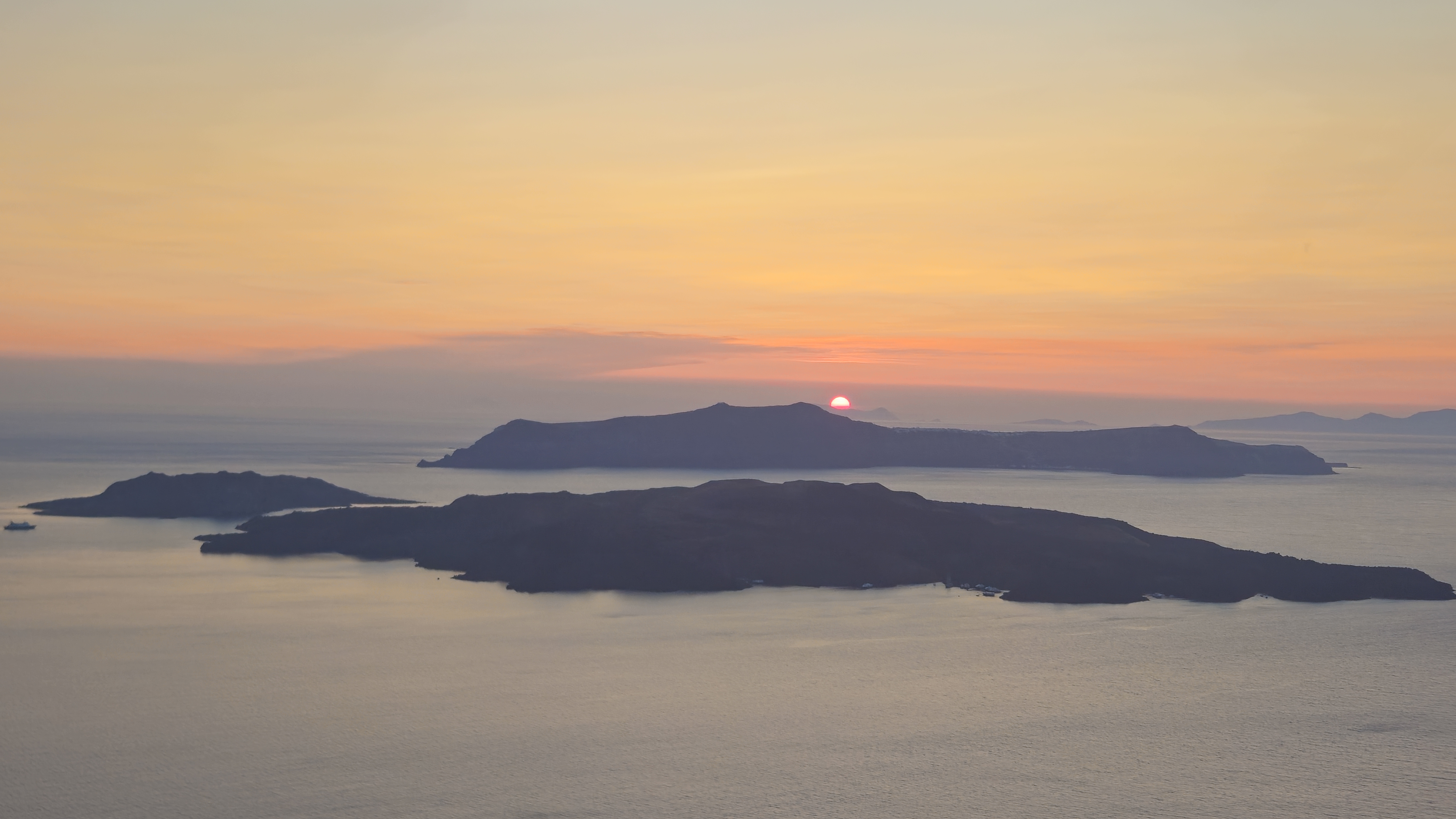 The sunset view at Santo wines.