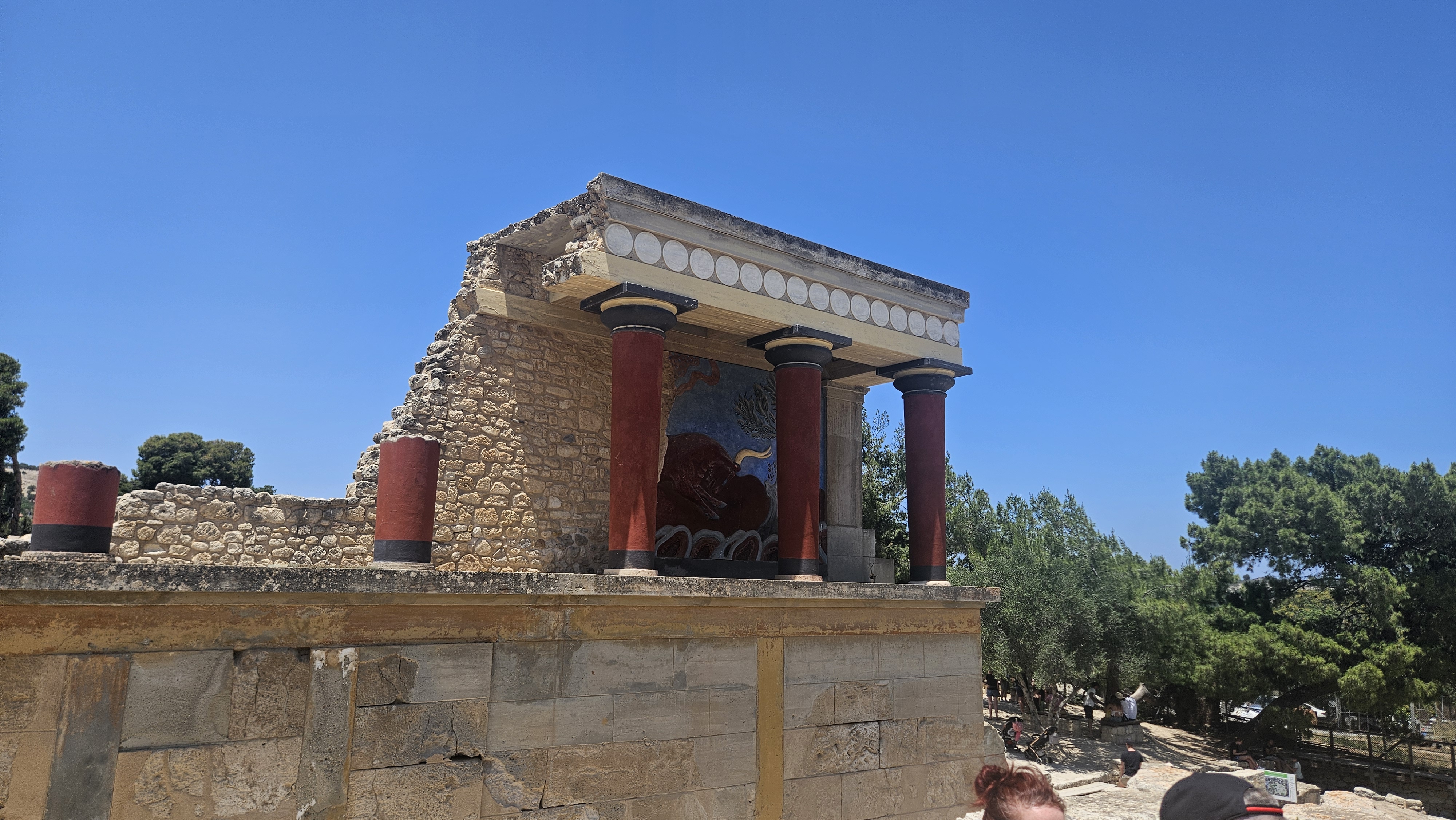 The bull fresco at the Palace, restored.